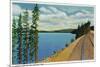 Odell Lake, Oregon - View of the Lake from the Cascade Railroad Line, c.1936-Lantern Press-Mounted Art Print