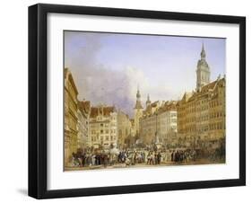 Odeonsplatz and the Theatinerkirche in Munich-Adelaide Labille-Guiard-Framed Giclee Print