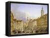Odeonsplatz and the Theatinerkirche in Munich-Adelaide Labille-Guiard-Framed Stretched Canvas