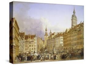 Odeonsplatz and the Theatinerkirche in Munich-Adelaide Labille-Guiard-Stretched Canvas