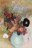 Anemones and Lilac in a Blue Vase, After 1912-Odilon Redon-Giclee Print