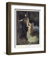 Odin and Brunnhilde-Ferdinand Lecke-Framed Art Print