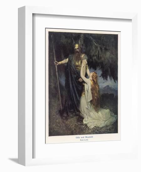 Odin and Brunnhilde-Ferdinand Lecke-Framed Art Print