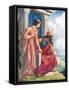 Odin and Frigga in Asgard-null-Framed Stretched Canvas