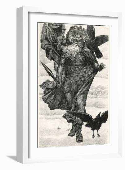 Odin and His Crows-null-Framed Giclee Print