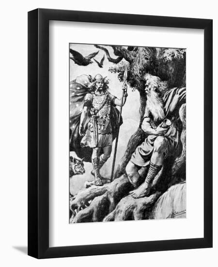 Odin (Wota), Norse God, C19th Century-null-Framed Giclee Print