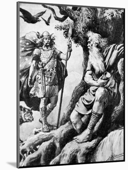Odin (Wota), Norse God, C19th Century-null-Mounted Giclee Print