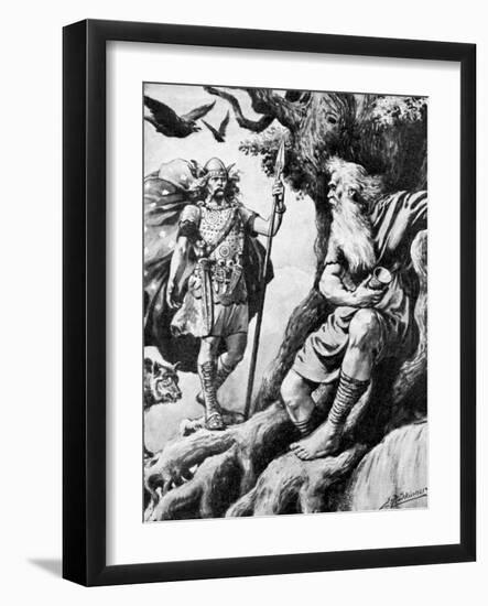 Odin (Wota), Norse God, C19th Century-null-Framed Giclee Print