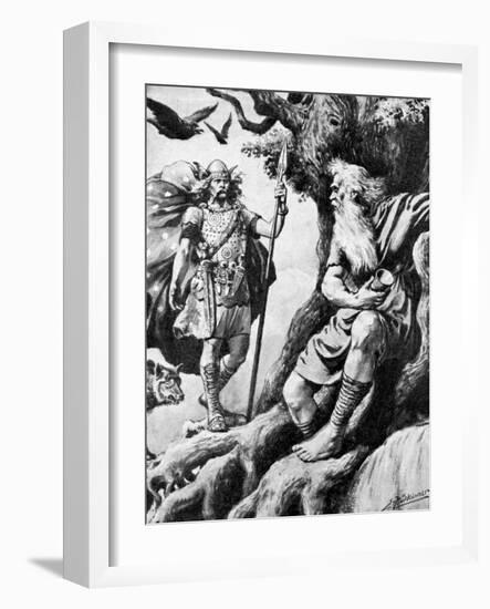 Odin (Wota), Norse God, C19th Century-null-Framed Giclee Print