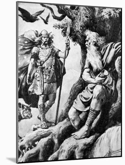 Odin (Wota), Norse God, C19th Century-null-Mounted Giclee Print