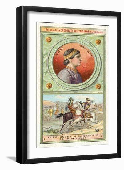 Odo, King of Western Francia, at the Battle of Montfaucon, 888-null-Framed Giclee Print