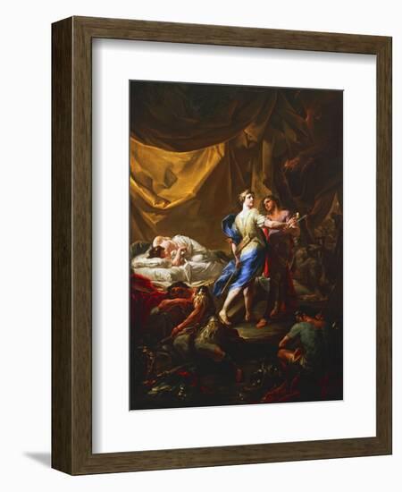 Odysseus and Diomedes in Rhesus's Tent-Corrado Giaquinto-Framed Giclee Print