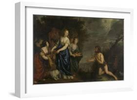 Odysseus and Nausicaa, Joachim Von Sandrart-Joachim Von Sandrart-Framed Art Print