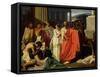 Oedipus and Antigone Being Exiled to Thebes, 1843-Ernest Hillemacher-Framed Stretched Canvas