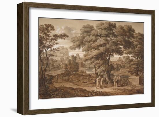 Oedipus and Antigone Leave Thebes, 1797-Joseph Anton Koch-Framed Giclee Print