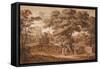 Oedipus And Antigone Leave Thebes-Joseph Anton Koch-Framed Stretched Canvas