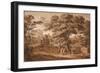 Oedipus And Antigone Leave Thebes-Joseph Anton Koch-Framed Giclee Print