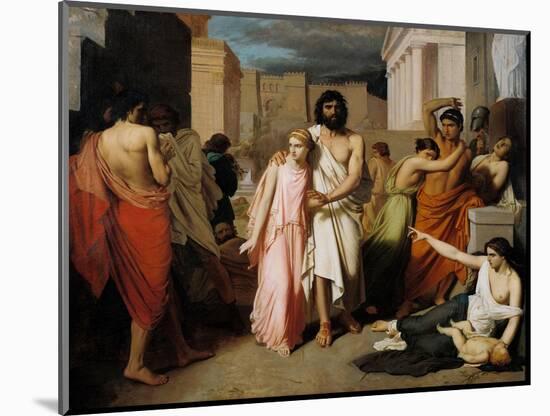 Oedipus and Antigone or the Plague of Thebes-Charles Francois Jalabert-Mounted Giclee Print