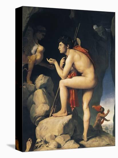 Oedipus and Sphinx (Edipe Explique L'Énigme Du Sphinx)-Jean-Auguste-Dominique Ingres-Stretched Canvas