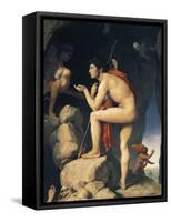 Oedipus and Sphinx (Edipe Explique L'Énigme Du Sphinx)-Jean-Auguste-Dominique Ingres-Framed Stretched Canvas