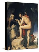 Oedipus and Sphinx (Edipe Explique L'Énigme Du Sphinx)-Jean-Auguste-Dominique Ingres-Stretched Canvas