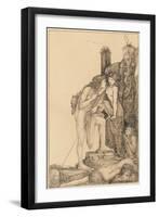 Oedipus and the Sphinx, 1891-Charles Ricketts-Framed Giclee Print