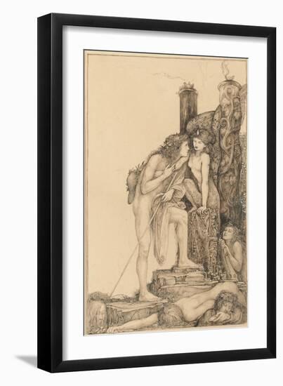 Oedipus and the Sphinx, 1891-Charles Ricketts-Framed Giclee Print