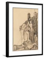 Oedipus and the Sphinx, 1891-Charles Ricketts-Framed Giclee Print