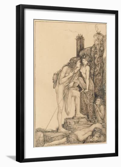 Oedipus and the Sphinx, 1891-Charles Ricketts-Framed Giclee Print