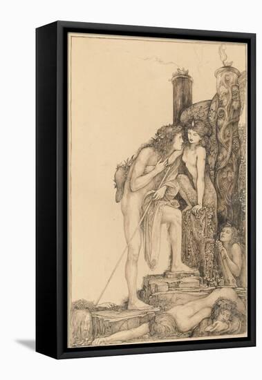 Oedipus and the Sphinx, 1891-Charles Ricketts-Framed Stretched Canvas