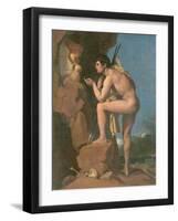 Oedipus and the Sphinx, C.1826-Jean-Auguste-Dominique Ingres-Framed Giclee Print