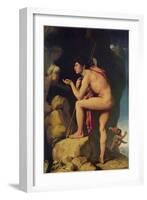 Oedipus and the Sphinx-Jean-Auguste-Dominique Ingres-Framed Art Print