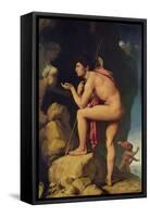 Oedipus and the Sphinx-Jean-Auguste-Dominique Ingres-Framed Stretched Canvas