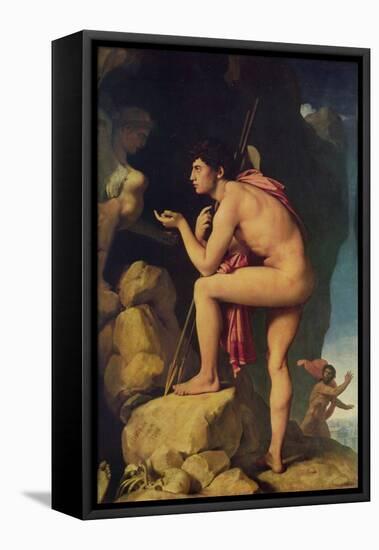 Oedipus and the Sphinx-Jean-Auguste-Dominique Ingres-Framed Stretched Canvas