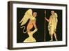 Oedipus and the Sphinx-English School-Framed Giclee Print