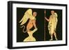 Oedipus and the Sphinx-English School-Framed Giclee Print