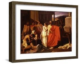 Oedipus, Blind after Plucking out his Eyes, with his Daughter Antigone-Ernest Hillemacher-Framed Giclee Print