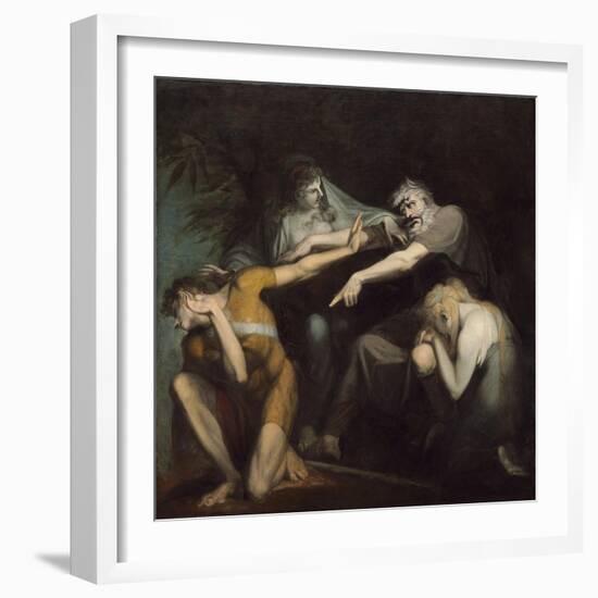 Oedipus Cursing His Son, Polynices, 1786-Henry Fuseli-Framed Giclee Print