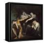 Oedipus Cursing His Son, Polynices, by Henry Fuseli, 1786, British painting,-Henry Fuseli-Framed Stretched Canvas