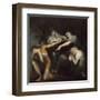 Oedipus Cursing His Son, Polynices, by Henry Fuseli, 1786, British painting,-Henry Fuseli-Framed Art Print