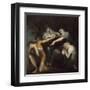 Oedipus Cursing His Son, Polynices, by Henry Fuseli, 1786, British painting,-Henry Fuseli-Framed Art Print