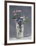 Oeillets et clématites dans un vase de cristal-Edouard Manet-Framed Giclee Print