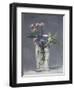 Oeillets et clématites dans un vase de cristal-Edouard Manet-Framed Giclee Print