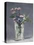 Oeillets et clématites dans un vase de cristal-Edouard Manet-Stretched Canvas