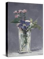 Oeillets et clématites dans un vase de cristal-Edouard Manet-Stretched Canvas