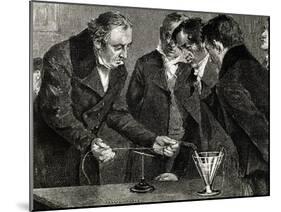 Oersted, Hans Christian (1777-1851). Danish Physicist and Chemist. Oersted Discovers…-null-Mounted Giclee Print