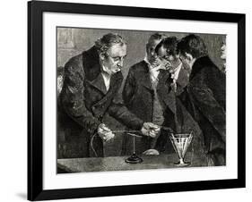 Oersted, Hans Christian (1777-1851). Danish Physicist and Chemist. Oersted Discovers…-null-Framed Giclee Print