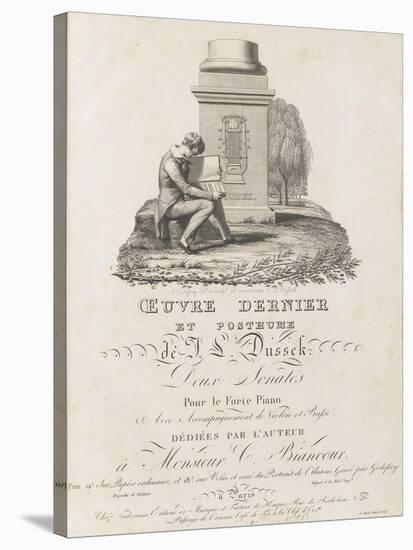 Oeuvre dernier et posthume...Deux sonates pour forte piano avec accompagnement de violon et basse-Jan Ladislav Dussek-Stretched Canvas