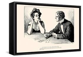 Of Course You Can Tell Fortunes With Cards-Charles Dana Gibson-Framed Stretched Canvas