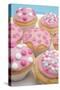 Of Muffin, Icing, Pink, Hearts, Chocolate Beans, Sugar Pearls, Detail, Blur-Nikky-Stretched Canvas